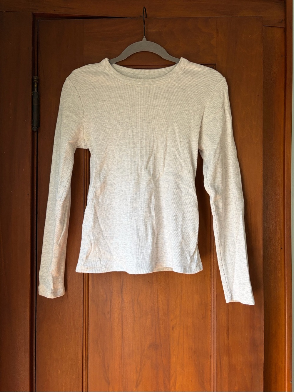 Old Navy Light Heather Gray Long Sleeve Crewneck Tee